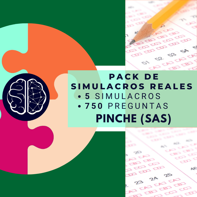 PACK DE SIMULACROS REALES AUTO-CORREGIBLES DE LA CATEGORIA  -PINCHE SAS-